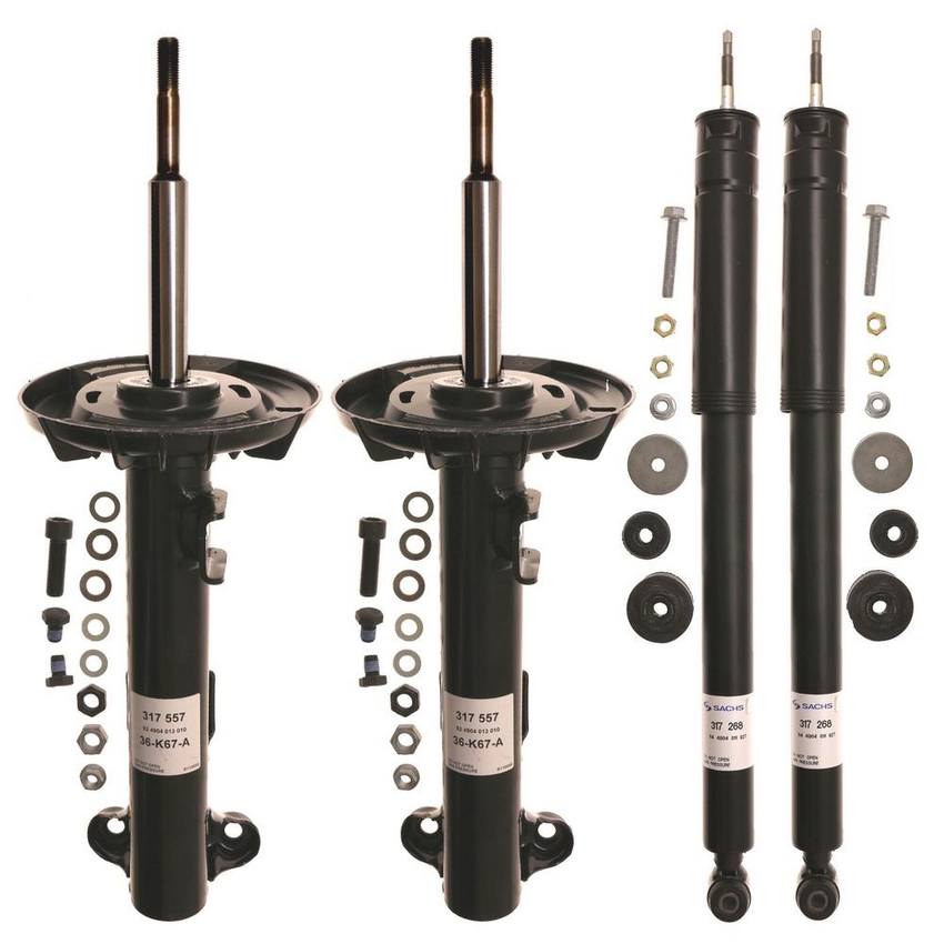 Mercedes Suspension Strut and Shock Absorber Assembly Kit - Front and Rear - Sachs 4015463KIT